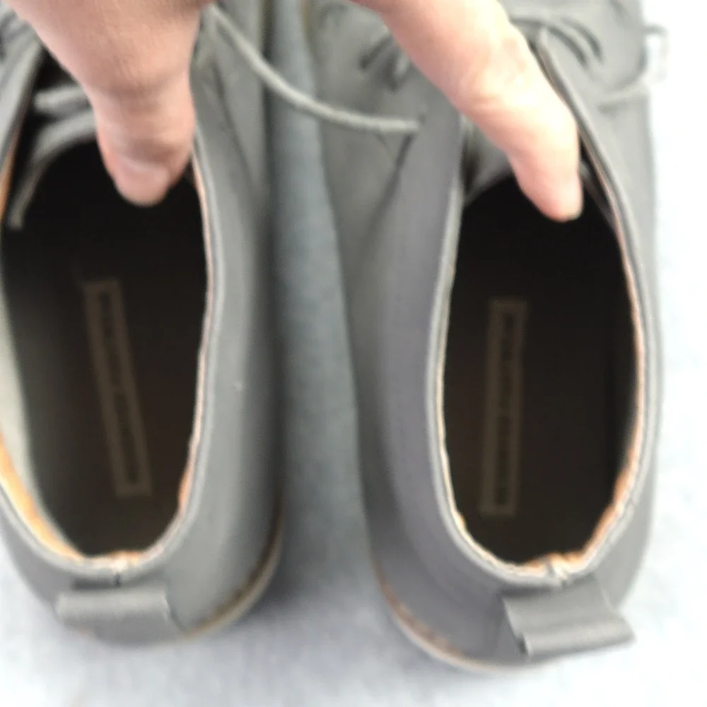 Reserved Footwear Boots Mens 10 Gray Faux Leather Chukka Lace Up‎ Casual Shoes